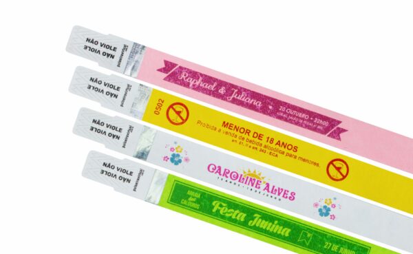 Pulseira Tyvek Personalização Colorida - Image 3